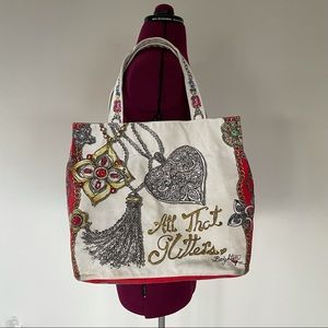 Brighton 'All That Glitters' Large Cotton Tote Bag